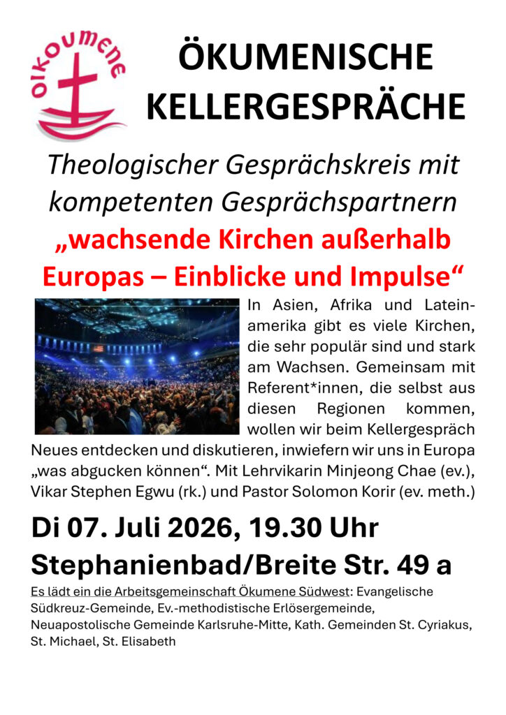 Plakat zum Ökumenischen Kellergespräch